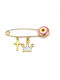 Goldsmith Kids Gold Plated Silver Safety Pin Charm with Cross for Girl