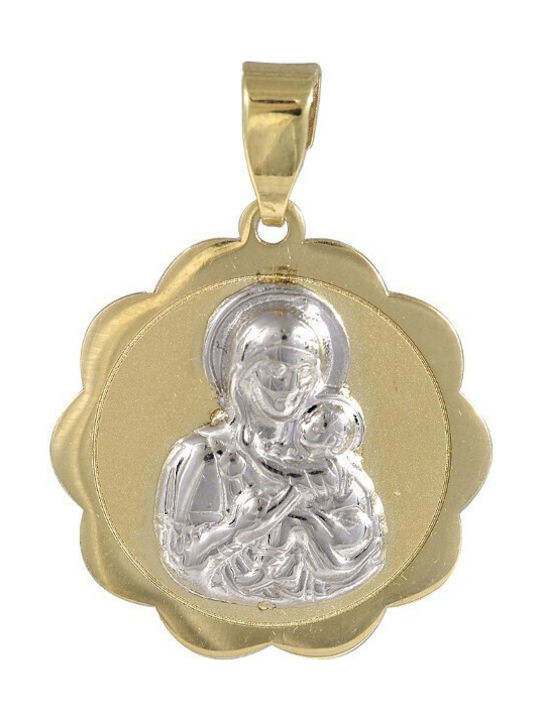 Pendant Kids Talisman with Virgin Mary from Gold 9K PD11139