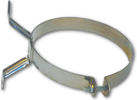 Βάση Στήριξης Καπνοδόχου Inox 180mm Ασημί