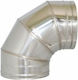 Chimney Corner Pipe Inox 250mm Silver