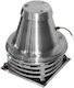 Turbofan Krone Rauchrohr Metall 450mm Silber