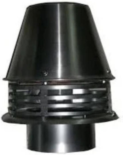 Turbofan Krone Rauchrohr Metall 120mm Silber