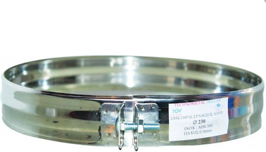 Technometal Cleme de Coș de Fum Inox 200mm Argintiu