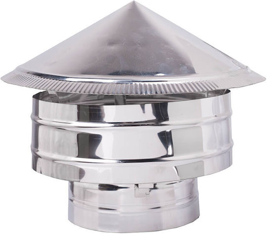 Spiroduct Καπέλο Καπνοδόχου Inox 150mm Ασημί