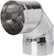 Spiroduct Ъгъл Chimney Pipe Connection Inox 150мм Сребрист