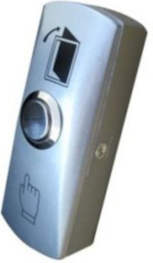 Artion Systems Complete Wall Push Exit Button with Frame Silver EB30
