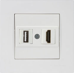 Complete Audio & Video HDMI Socket White 6001132 Complete Audio & Video HDMI Socket White 6001132