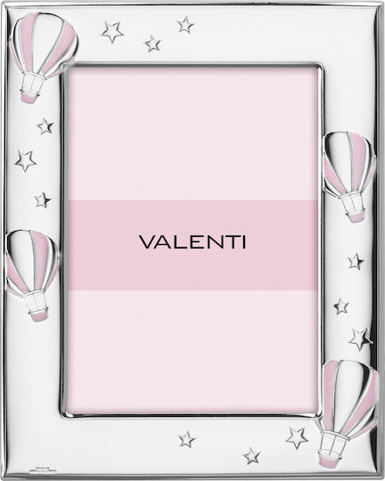 Valenti Παιδική Κορνίζα Ασημένια Ροζ 9x13cm