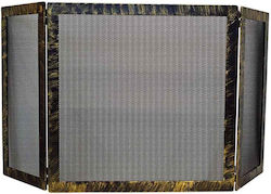 Metallotechniki Metallic Fireplace Screen with 3 Panels 50x22x50cm Patina-Black-Gold Metallotechniki Metallic Fireplace Screen with 3 Panels 50x22x50cm Patina-Black-Gold