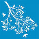 Opa Stencils Bird Designs on Tree 20x25