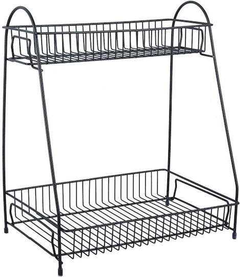 Present Time Metal Tabletop Base 30x20x34.5cm Black