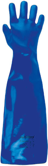 Fornax 60 250 Gloves for Work Blue PVC/Cotton 1pcs