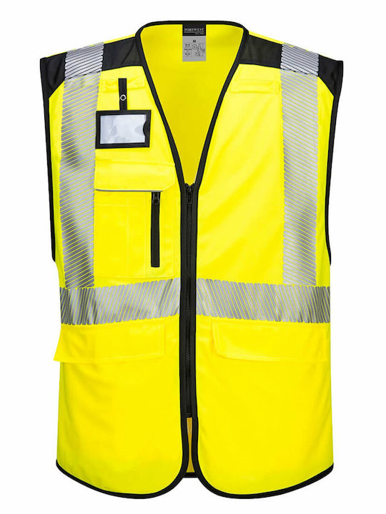 Portwest Pro Herren Sicherheitsweste mit reflektierenden Bändern Gelb