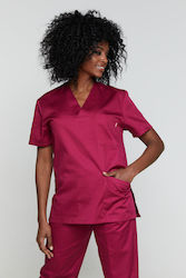 Velilla Bluză Medicală Unisex Burgundă