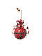 Hängendes Glocke Ornament Metallisch Rot 26x26cm