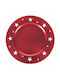Galileo Weihnachtliche Teller Kunststoff Rot L33xB2xD33cm.