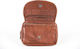 Leather Tobacco Pouch With Magnetic Clasp Brown
