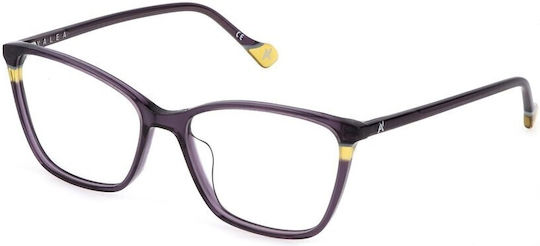 Yalea Damen Acetat Brillengestell Grau YA048V 09PW