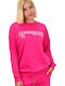 Los Angeles Lang Damen Sweatshirt Fuchsie