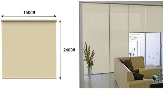 Ρollos Partieller Blackout P150xH240cm 15328 Beige