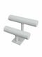 Tatu Moyo Jewellery Stand Made of White Faux Leather 26x13cm