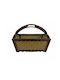 Decorative Basket Wooden with Handles Brown 38x29x46cm