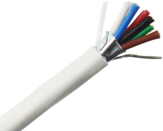 Cablu de alarmă cu Diametru 6x0.22mm² 1m