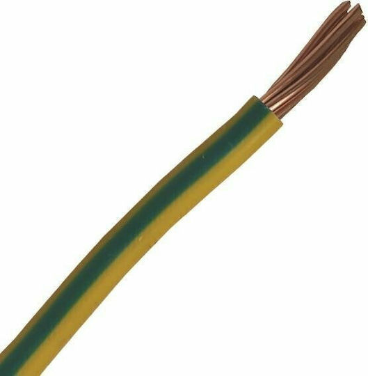 Cablu De Alimentare Tip NYA Cu Diametru Cablu 1x10mm² În Culoare Galbenă Lungime 1m