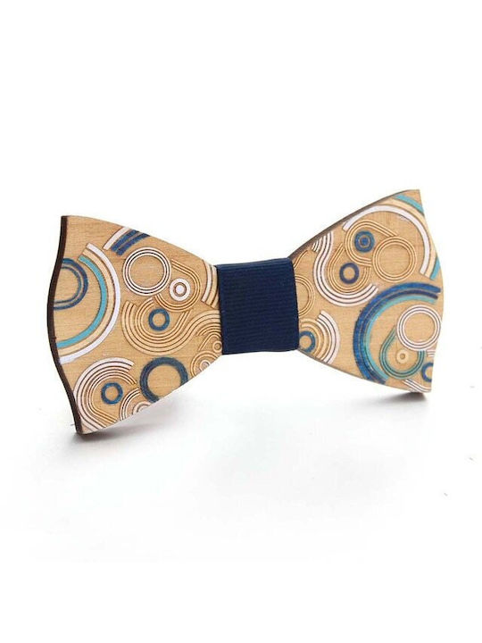 Wooden Bow Tie Beige