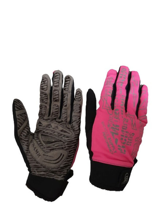 Voller Finger Fahrradhandschuhe Erwachsene Rosa