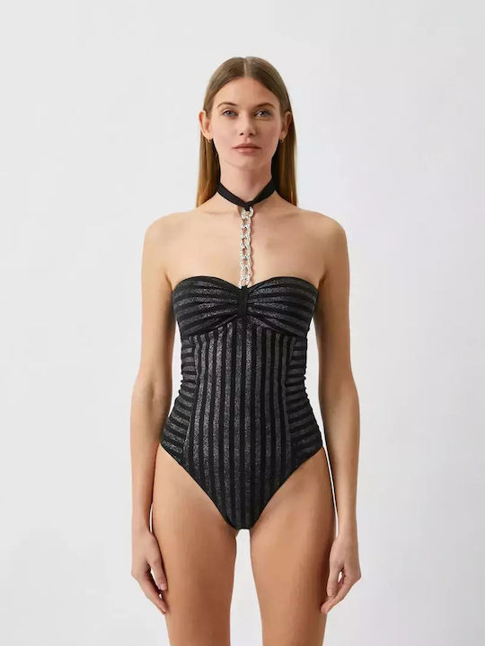 Strapless Ολόσωμο Μαγιό Μαύρο