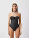 Strapless Ολόσωμο Μαγιό Μαύρο