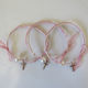 Christening Charm Bracelet Pink 50pcs