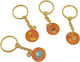 Ambalaz Metal Christening Charm Keychain Gold 25pcs
