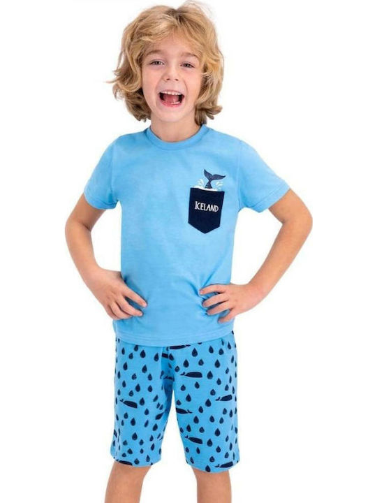 Roly Poly Pijama pentru copii De vară Din bumbac Albastru