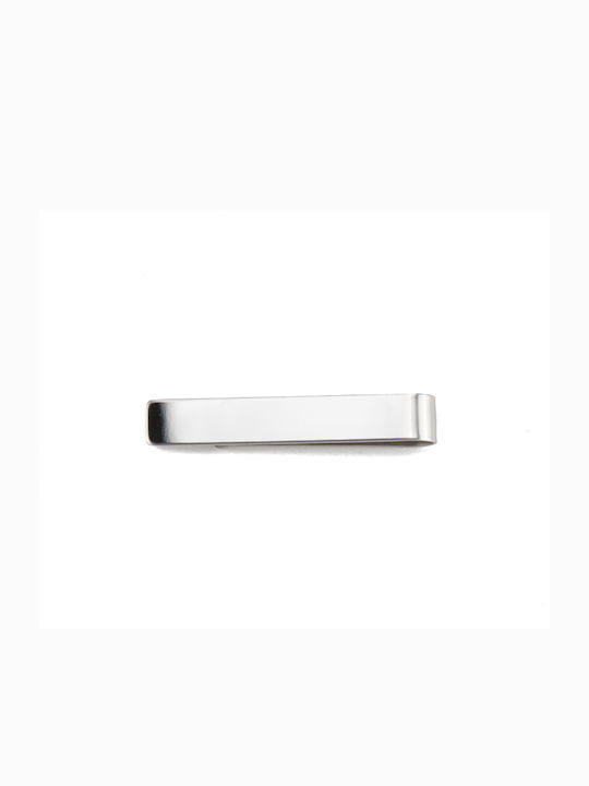 Metallic Tie Clip Silver