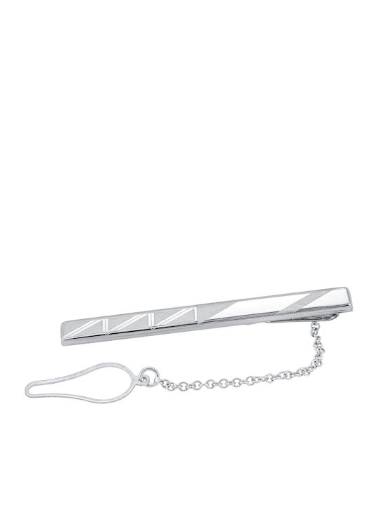 Krawattenklammer aus Gold 14K in Silber Farbe