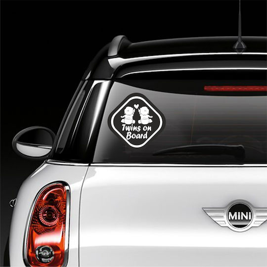 Semn Baby on Board cu Autocolant Alb