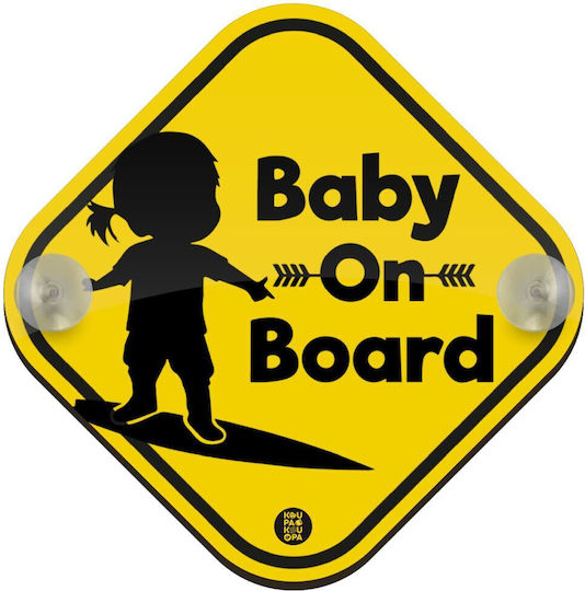 Koupakoupa Semn Baby on Board cu Ventuză