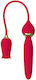 CyprusLoveShop Silicone Clit Suction Rose Thrusting Wand Vibrator Κλειτοριδικός Δονητής Ροζ