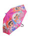 Kids Curved Handle Umbrella Fuchsia