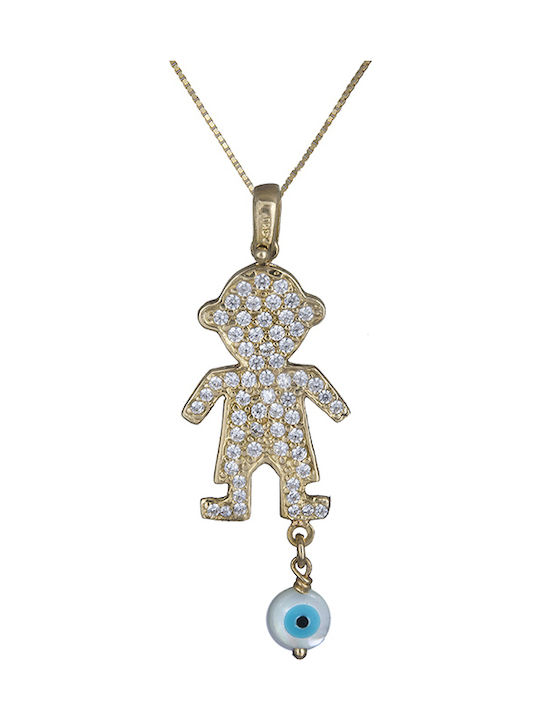 Gold Chain Kids Necklaces Family 14K 006477