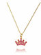 Paraxenies Gold Plated Silver Chain Kids Necklaces Crown KIDK002