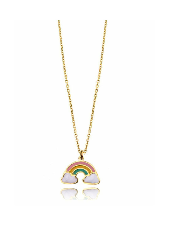 Gold Plated Silver Chain Kids Necklaces Family KIDK021