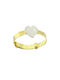 Gold Opening Kids Ring with Design Heart 14K AVZ399