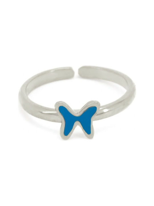 Bijou Box Silver Opening Kids Ring with Design Butterfly R20141554