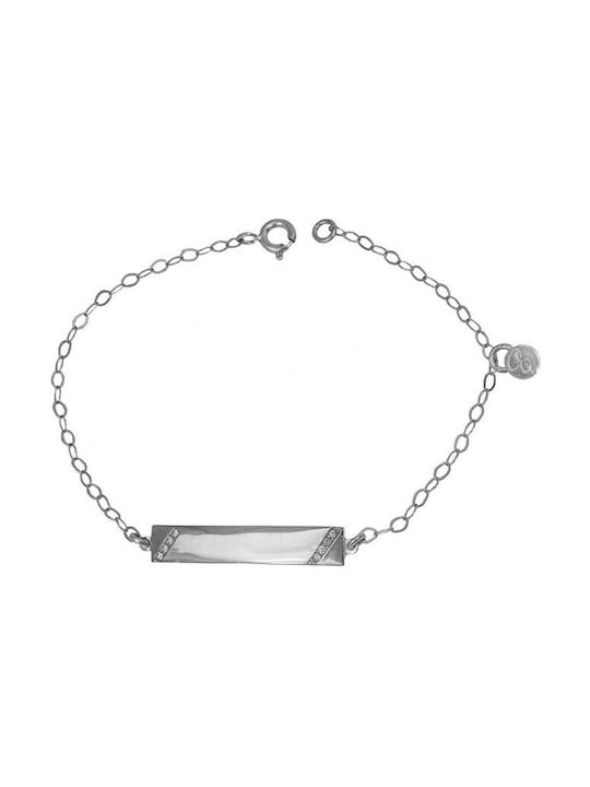 Kids Bracelet ID from White Gold 14K