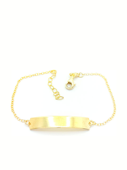PS Silver Kids Bracelet ID from Gold-plated Silver