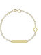 Ortaxidis Kids Bracelet ID from Gold 9K with Σταυρό