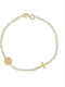 Ortaxidis Kids Bracelet Chain from Gold 9K with Σταυρό